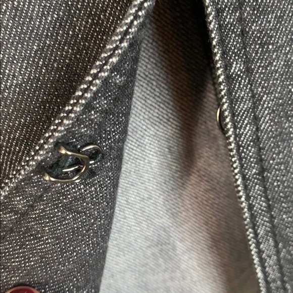 Chico’s denim gray jacket beaded sequined M - Picture 6 of 8